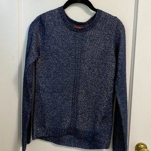 Joe Fresh Kids Metallic Blue Knit Sweater (L)
